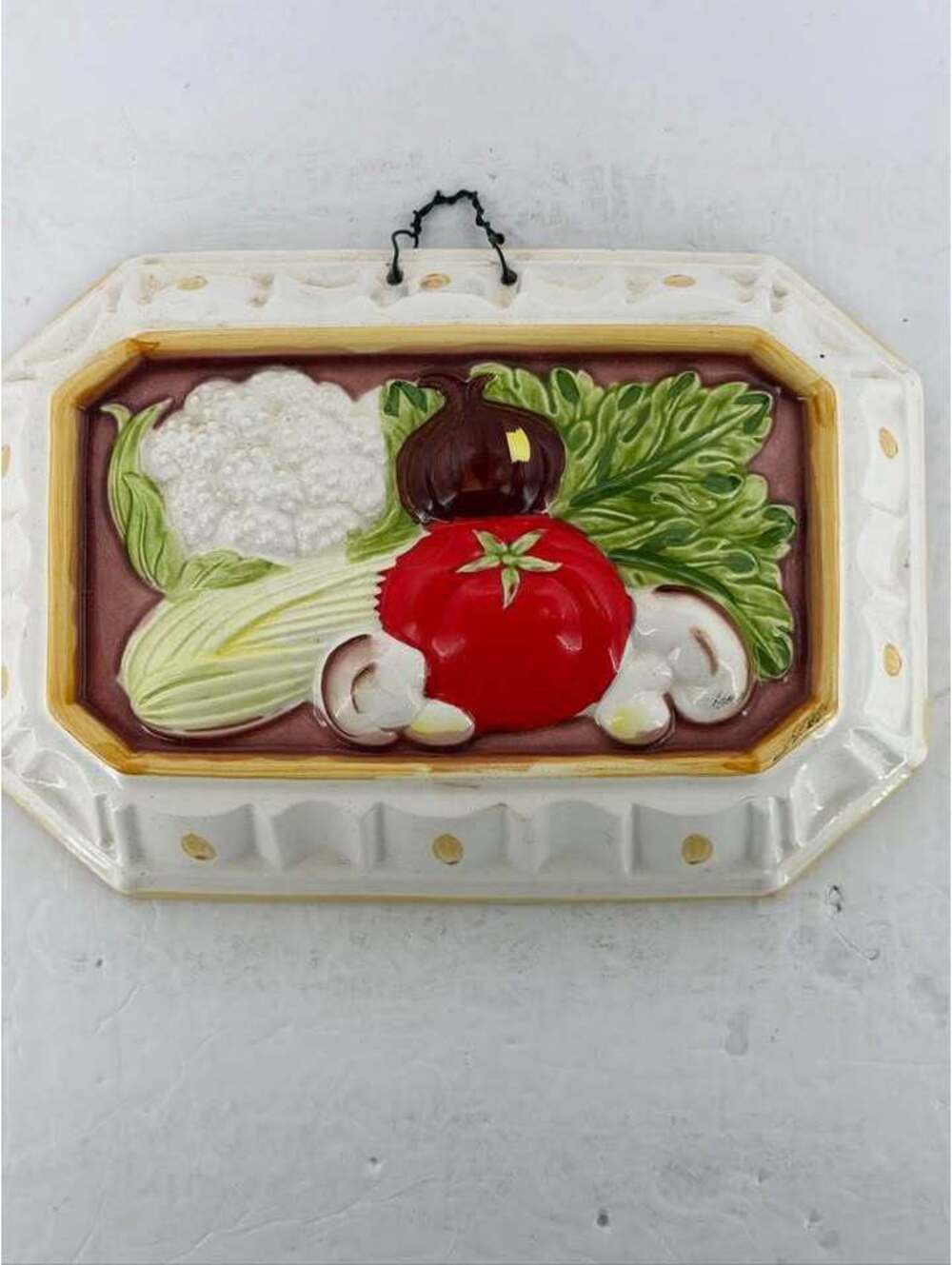 Vintage Ceramic Vegetable Wall Hanging Mold